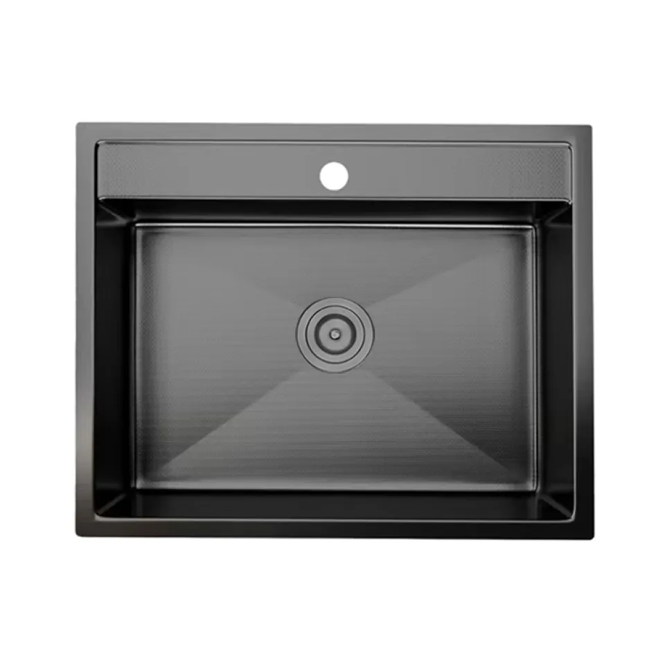 Zaffiro PKS-A6552-GM-EM Embossed Stainless Steel Sink